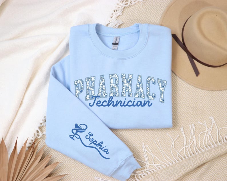 Personalized Pharmacy Technician Sweatshirt, Gift for Pharmacy Student, Pharmacy Technician Gifts, Pharmacy Tech Sweater for Pharmacist image 3