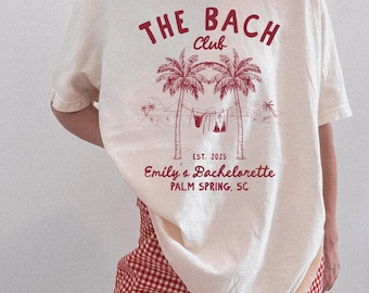 Custom Beach Bachelorette Shirts, Coastal bachelorette Party Tee, Beach Bride Shirt, Personalized The Bach Club Shirts,Beach Bach Party Gift