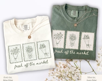 Fresh Off The Market Bachelorette Shirt, Floral Bridal Party Tee, Farmers Market Bride Gift, Flower Themed Bridal Party Tee,Bride To Be Gift