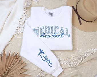 Personalized Medical Assistant Sweatshirt, Gift for Medical Assistant Coworker, Ma Nurse Sweater, Nurse Grad Gift, Med Assistant Crewneck
