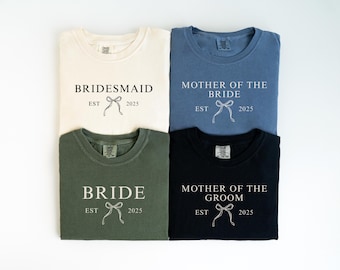 Mother Of The Bride Shirt, Wedding Party Gift, Bridesmaid Group Tee, Mother of the Groom Shirt, Bridal Tshirt, Maid of Honor Matching Tee