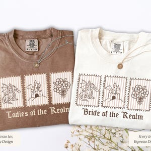 Medieval Bachelorette Shirt, Custom Renaissance Fantasy Bach Party Tee, Fairytale Bachelorette T-shirt, Castlecore Medieval Fantasy Gift image 5