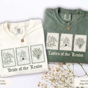 Medieval Bachelorette Shirt, Custom Renaissance Fantasy Bach Party Tee, Fairytale Bachelorette T-shirt, Castlecore Medieval Fantasy Gift image 1