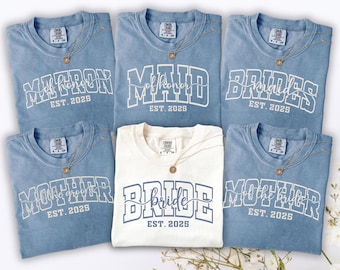 Mother Of The Bride Shirt, Wedding Party Gift, Bridesmaid Group Tee, Mother of the Groom Shirt, Bridal Tshirt, Maid of Honor Matching Tee