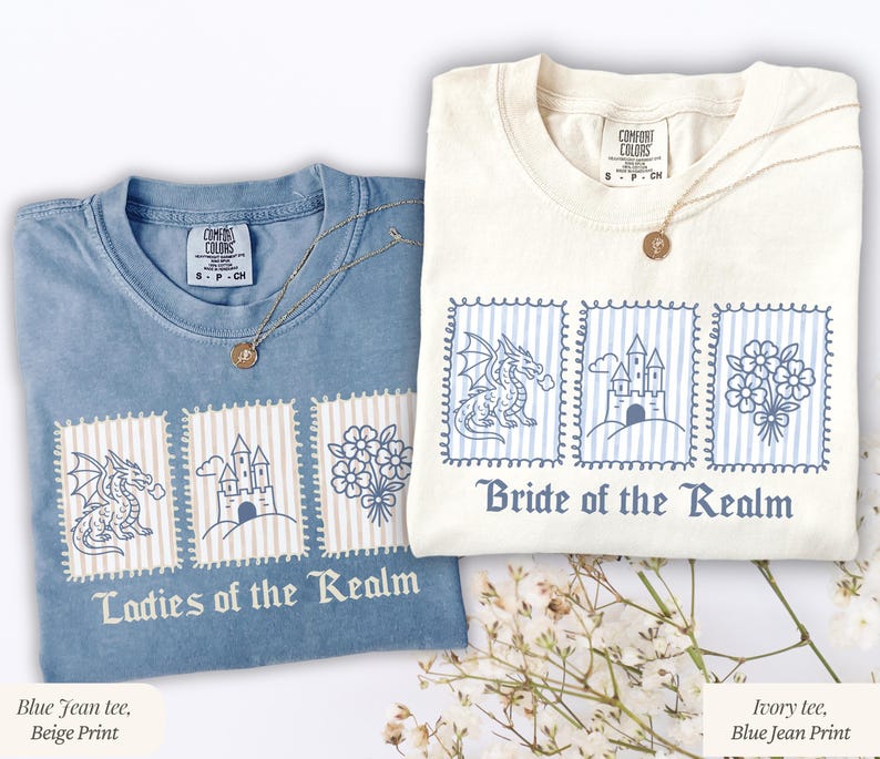 Medieval Bachelorette Shirt, Custom Renaissance Fantasy Bach Party Tee, Fairytale Bachelorette T-shirt, Castlecore Medieval Fantasy Gift image 4