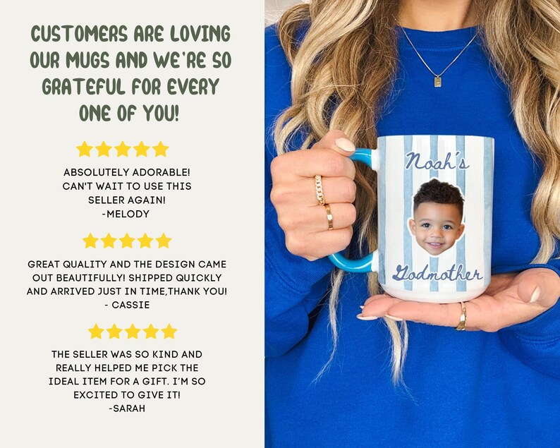 Custom Godmother Proposal Mug Gift, Godmama Coffee Mug,Gift from Godson Godparent Birthday, Baptism Gift From Godchild,Pregnancy Reveal Gift Bild 9
