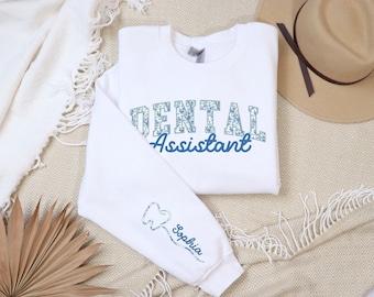 Custom Dentist Sweatshirt, Dental Assistant Sweatshirt, Personalized Dental Assistant Crewneck, Dental School Gift, Custom Teeth Sweater