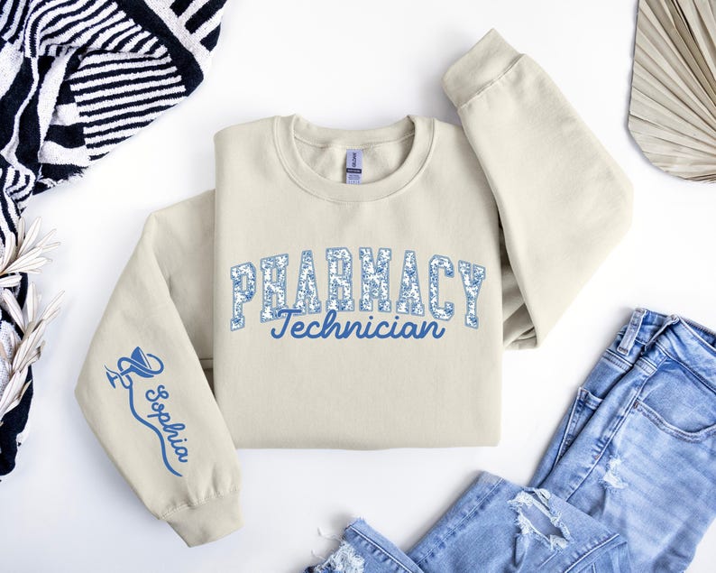 Personalized Pharmacy Technician Sweatshirt, Gift for Pharmacy Student, Pharmacy Technician Gifts, Pharmacy Tech Sweater for Pharmacist image 6