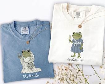 Bridal Frog Party Comfort Colors Shirts, Funny Bridesmaids Tee, Maid Of Honor Gift, Funny MOG & MOB Wedding Shirt, Bridesmaid Proposal Gift