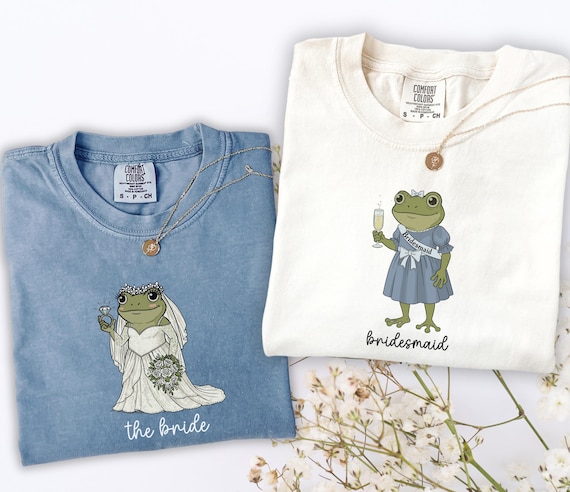 Bridal Frog Party Comfort Colors Shirts, Funny Bridesmaids Tee, Maid Of Honor Gift, Funny MOG & MOB Wedding Shirt, Bridesmaid Proposal Gift