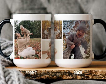 Custom Photo Collage Mug, Personalized Picture Coffee Cup, Gift For Mom, Family Photo Keepsake,Custom Coffee Mug Gift for Family and Friends