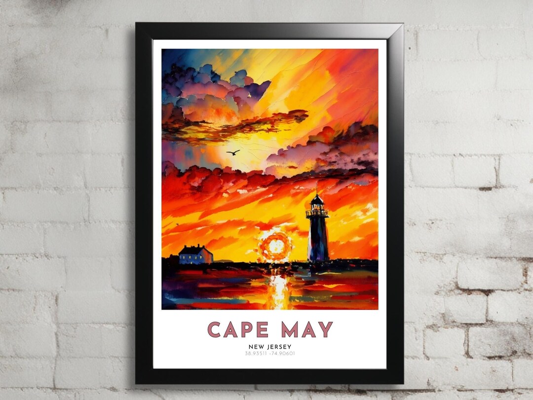 Cape May New Jersey Cape May Print Cape May Wall Art Cape Etsy