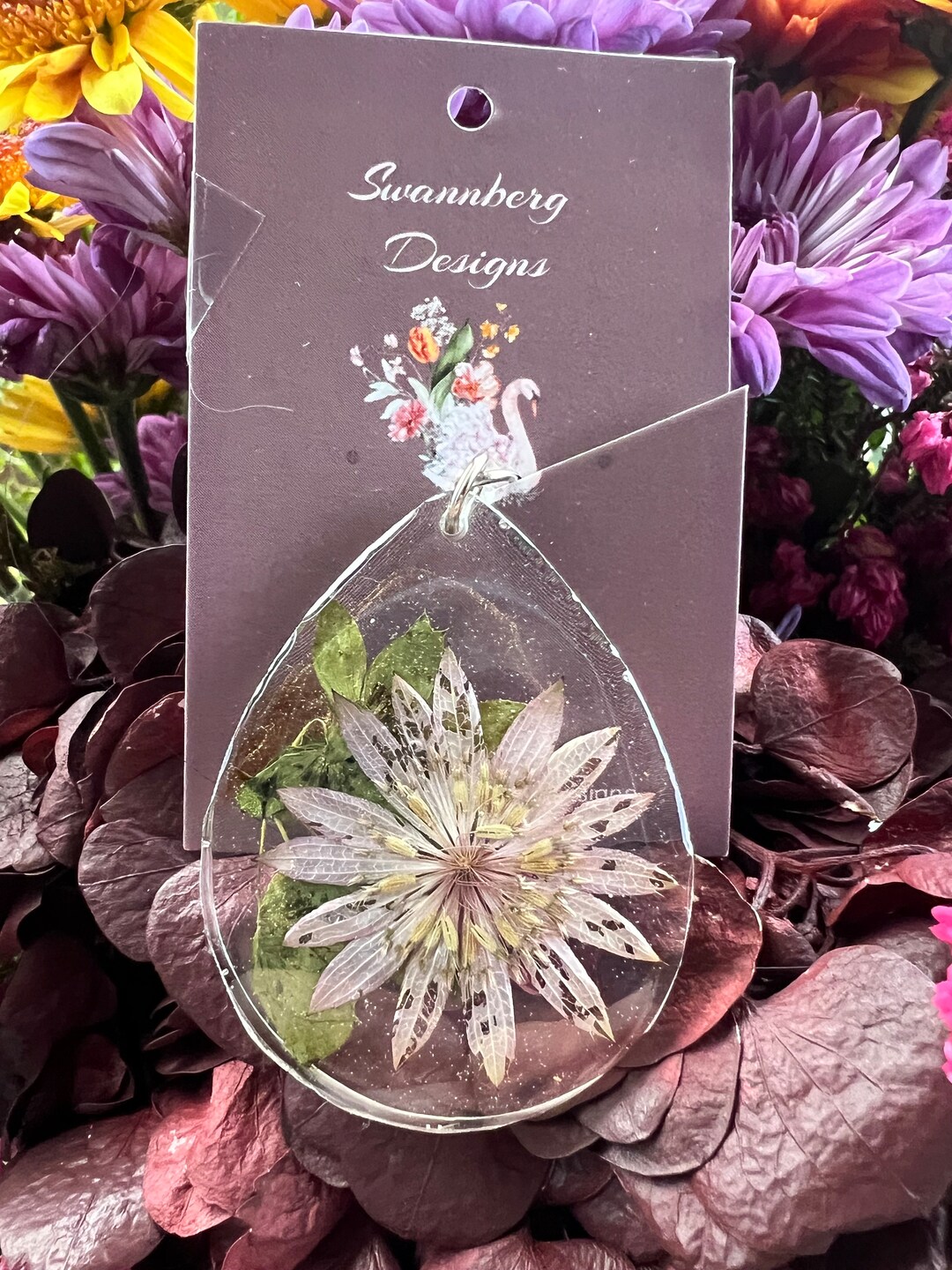 Handmade Dried Flower Keychain Etsy