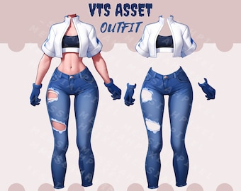 Vtuber Asset - tenue vtuber| Actif vestimentaire| Vêtements Vtuber | Fichier PNG à fond transparent - robe