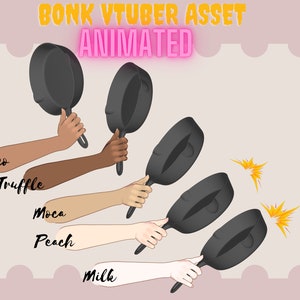 Pan Bonk Gif-Twitch Redeem| Animated- Vtuber Asset hands | vtuber hand asset | Twitch Asset |Twitch redeem, VTuber hands| Vtuber accessory