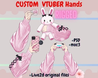 Custom Rigged VTuber-handitem: schakelaars voor VTube Studio.