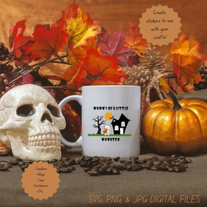 Mamá de un pequeño mamá svg, Halloween, Mamá, Mamá e hijo, Casa embrujada, Diseño lindo, Vaso, Anime, Familia, Hijo, Artesanía, Digital, SVG, Png, Jpg, Nosotros