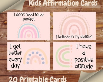 Kids Positive Affirmation Cards,Affirmation Cards Jpg,Kids Jpg,Printable Affirmation Cards,Teacher Office Decor,Positive Cards,Children Card