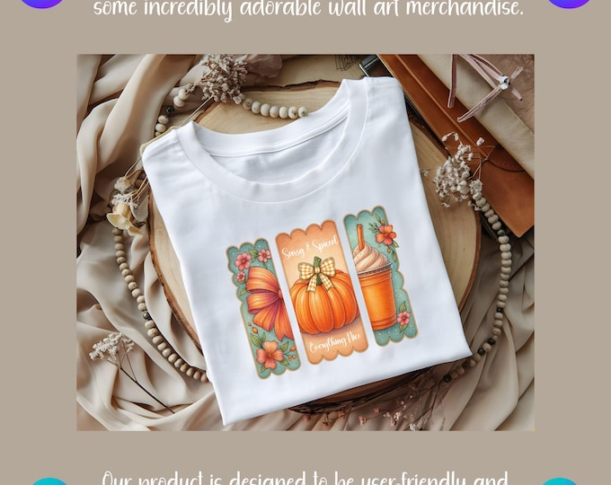 Featured listing image: Sassy and Spiced Fall Design: Pumpkin, Coffee, Thanksgiving (PNG, SVG, JPG Digital Files)