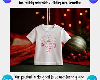 Making memories together T-Shirt,Christmas Crew 2025 T-Shirt,Christmas T-Shirt,Pink Christmas T-Shirt,2025 T-Shirt,Matching Family T-Shirts