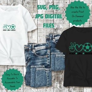 Peace Love Fußball svg, Fußballsaison, Fußballtrikot, Peace-Shirt, Liebessvg, Peace-Svg, Spielsaison-Svg, Fußball-Svg, Fußball-Svg, Spieler, Herz-Shirt