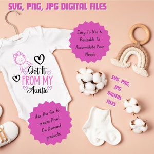 Comprei da minha tia Svg, Tia Svg, Baby Season Svg, Mom Svg, Baby svg, Tia png, Camisa da tia, Peguei da camisa da minha tia, Artesanato, Digital