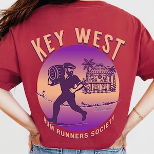 Key West Rum Runner Tshirt, Comfort Colors® Drinking Shirt for Rum Lovers, Florida Keys Island Hopper Gift, Islamorada Tiki Bar Crawl Tee