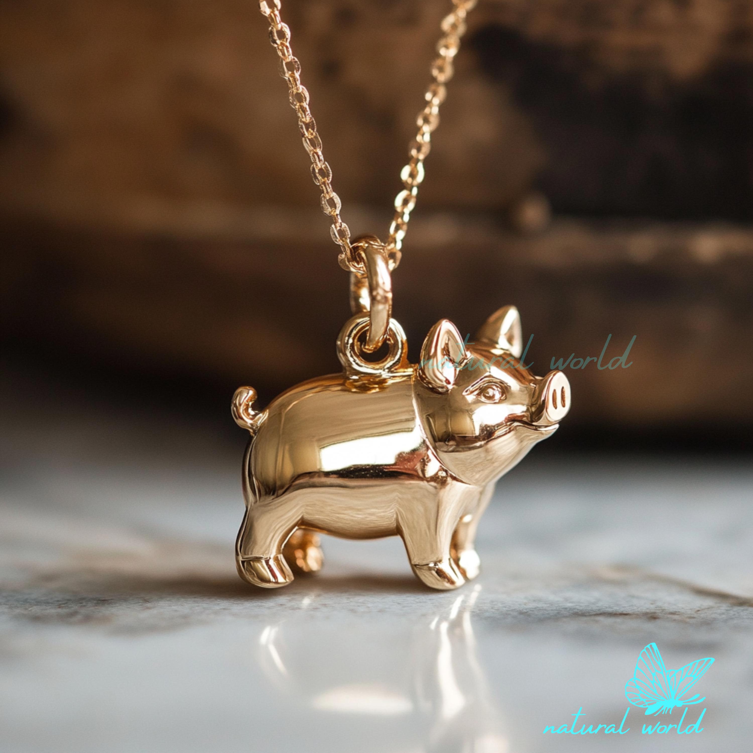Gold Pig Necklace Canada