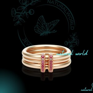 Bague en argent 925 à maillons multiples, ensemble de bagues en or à connecteurs épais, bague à connecteurs multiples, bague à anneaux emboîtables, bague de connexion