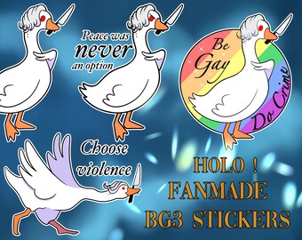 Goostarion - Vinyl Holographic Stars Stickers - Baldur's Gate 3 Fan Art
