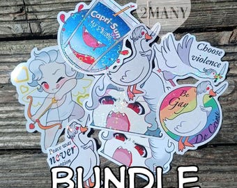 Astarion stickers bundle - holographic - holo gold - BGIII fanart