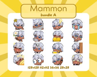 Second demon brother emotes pack - bundle A - cute chibi boy - emotes for twitch discord  streaming