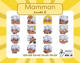 Second demon brother emotes pack - bundle B - cute chibi boy - emotes for twitch discord  streaming