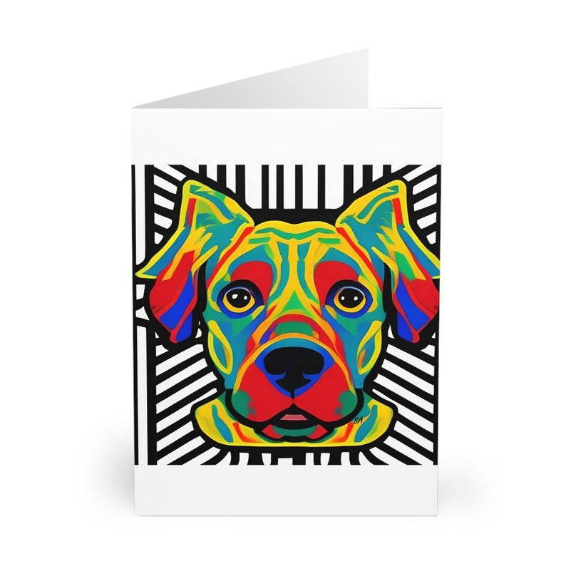 Groodle Dog 5pack Cards Blank Inside Vertical Design Etsy