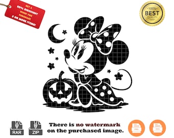 Halloween Mouse Ears SVG: Trick or Treat Mickey & Minnie (Digital Download)