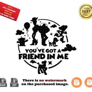 Toy Story SVG: Woody & Buzz - Cricut, Silhouette (PNG, SVG)