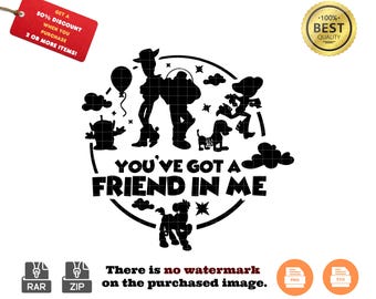Toy Story SVG | You've Got a Frined in Me | Woody and Buzz Lightyear | Files for Cricut & Silhouette | Toy Story Png and Svg | DIY Crafts