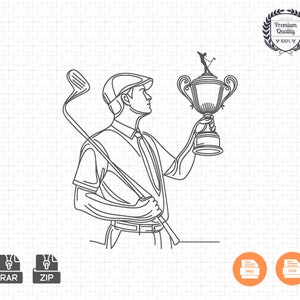 A Golfer's Moment of Victory Clip Art | Golf svg, Golfing Svg, Golfing Design Svg, Golf logo, Golf ball svg, Golf vector, Instant Download