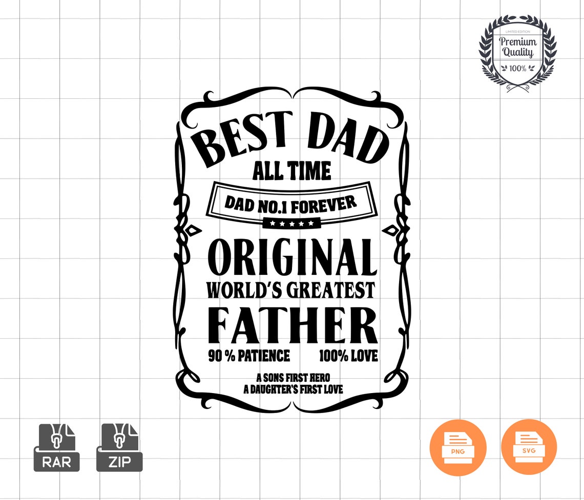 Best Dad Whiskey Label SVG PNG, Father's Day Gift (digital Download) - Etsy