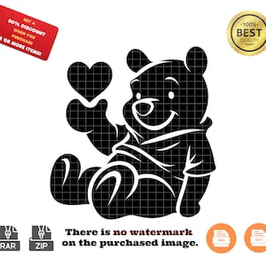 Winnie the Pooh Svg and Png | Pooh Bear with Love | Winnie the Pooh Tshirt Design | Bee Mine Winnie Pooh Bear Svg | Honey Co. Bear Svg