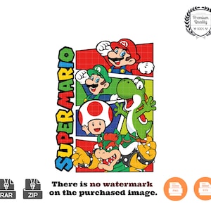 Super Mario Drucke | Super Mario Png | Mario Clipart | Cricut | Mario Shirt Png | Mario Bros Clipart | Retro Spiel geschnitten Datei | Video G Clipart