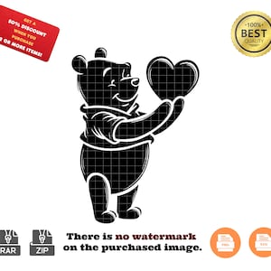 Winnie the Pooh Svg and Png | Pooh Bear with Love | Winnie the Pooh Tshirt Design | Bee Mine Winnie Pooh Bear Svg | Honey Co. Bear Svg