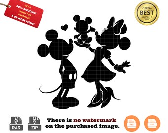 Mouse Family SVG: Minnie, Mickey, Disneyland (Digital Download)