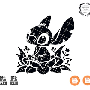Stitch Svg | Lilo and Stitch Svg | Angel svg | Silhouette svg | Tumbler svg | stitch Tumbler svg | Cartoon Svg | Instant Download