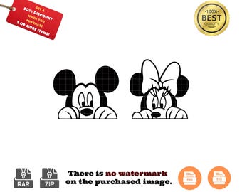 Family Vacation Mousehead Sketch: SVG, PNG, Cricut, Silhouette (Digital Download)