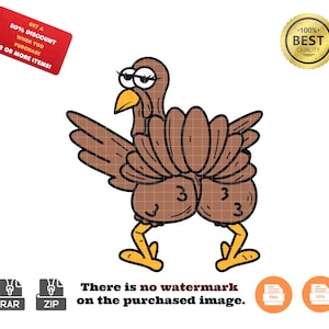 Humorous Thanksgiving Turkey SVG and PNG | Twerky Turkey Svg and Png |Thanksgiving Design | Files for Cricut and Silhouette