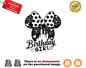 Disney Birthday Girl SVG and PNG | Magical Kingdom