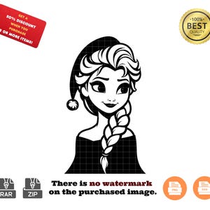 Elsa Christmas Svg and Png | Frozen Svg | Princess svg | Silhouette svg | Tumbler svg | Svg for Cricut | Cartoon Svg | Instant Download