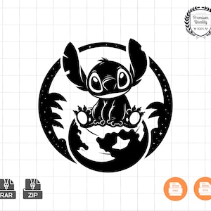 Stitch Svg | Lilo and Stitch Svg | Angel svg | Silhouette svg | Tumbler svg | stitch Tumbler svg | Cartoon Svg | Instant Download