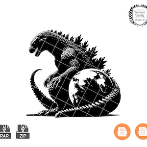 Godzilla Svg and Png, High quality Godzilla Png, Kong Svg For Cricut, Clipart, Cut Files, Silhouette, Instant Download